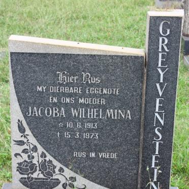 GREYVENSTEIN Jacoba Wilhelmina 1913-1973