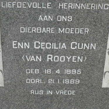 GUNN Enn Cecilia nee VAN ROOYEN 1895-1969