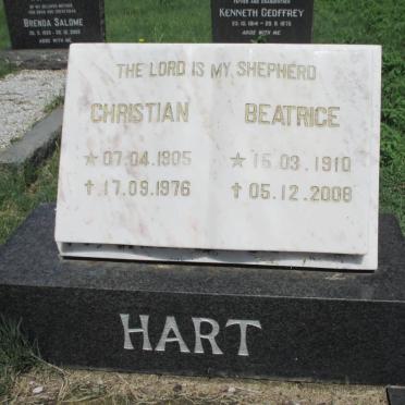 HART Christian 1905-1976 &amp; Beatrice 1910-2008