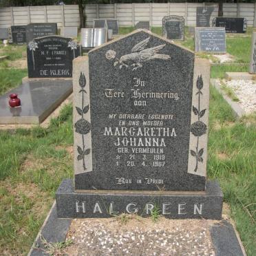 HALGREEN Margaretha Johanna nee VERMEULEN 1919-1967