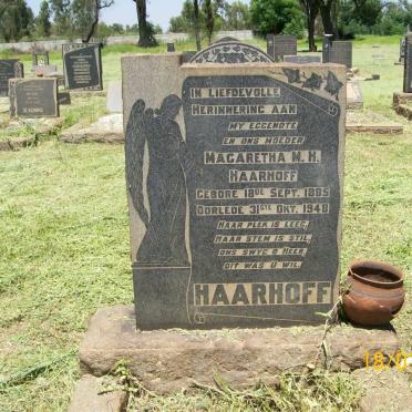 HAARHOFF Magaretha M.H. 1885-1948