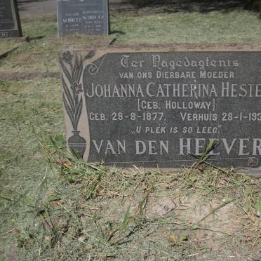 HEEVER Johanna Catherina Hester, van den nee HOLLOWAY 1877-1937
