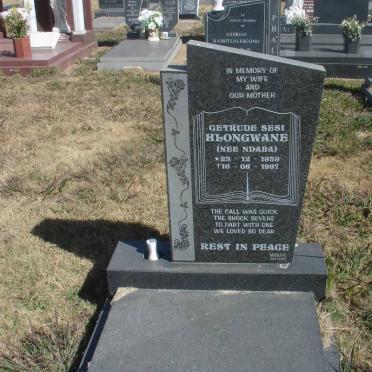 HLONGWANE Gertrude Sesi 1939-1997