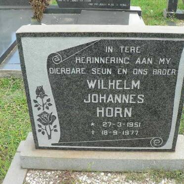 HORN Wilhelm Johannes 1951-1977