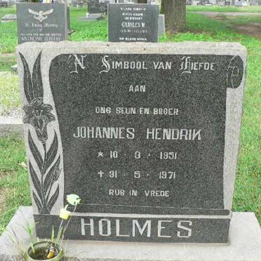 HOLMES Johannes Hendrik 1951-1971