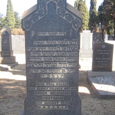 HOFFMAN Chaia Menucha -1930