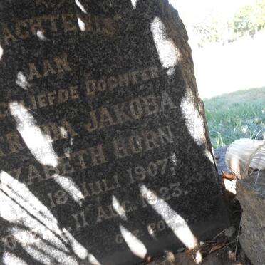 HORN Jakoba Elizabeth 1907-1933