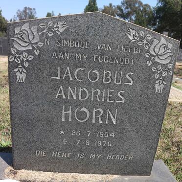 HORN Jacobus Andries 1904-1970