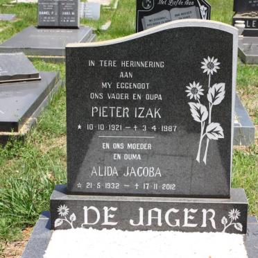 JAGER Pieter Izak, de 1921-1987 &amp; Alida Jacoba 1932-2012