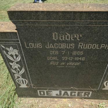 JAGER Louis Jacobus Rudolph, de 1886-1948
