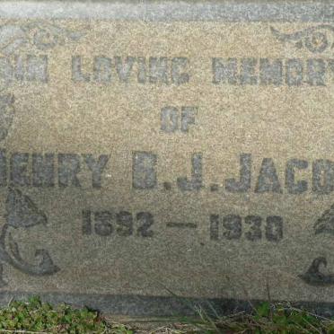 JACOBS Henry B.J. 1892-1930