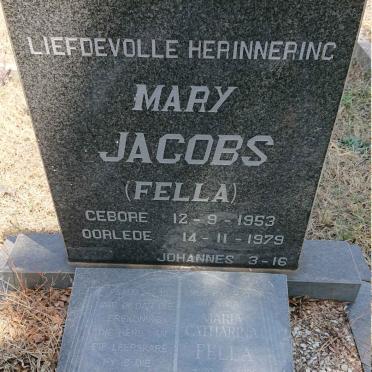 JACOBS Mary nee FELLA 1953-1979 :: FELLA Maria Catharina 1935-2008