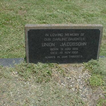 JACOBSOHN Joseph Edward 1870-1967 :: JACOBSOHN Maria Dorothea 1889-1966 :: JACOBSOHN Union 1919-1962