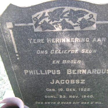 JACOBSZ Phillipus Bernardus 1922-1940