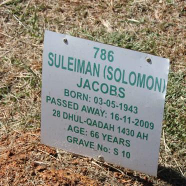 JACOBS Suleiman 1943-2009