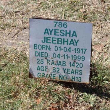 JEEBHAY Ayesha 1917-1999
