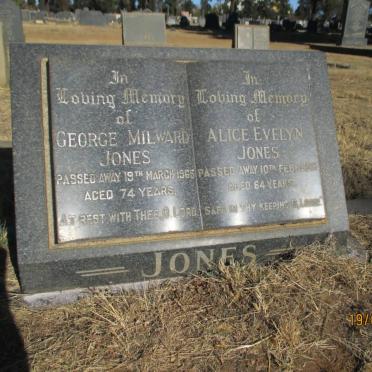 JONES George Milward -1965 &amp; Mary Evelyn -1955