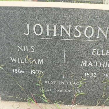 JOHNSON Nils William 1886-1975 &amp; Ellen Mathilda 1892-1972