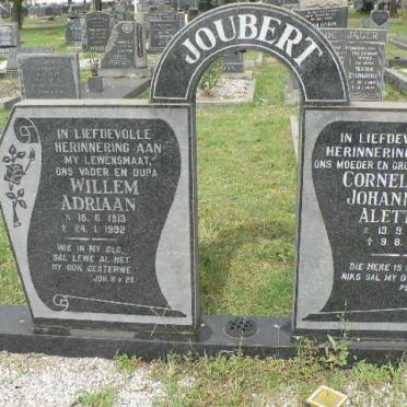 JOUBERT Willem Adriaan 1913-1992 &amp; Cornelia Johanna Aletta 1915-1993