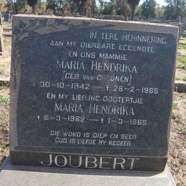 JOUBERT Maria Hendrika nee VAN GREUNEN 1942-1965 :: JOUBERT Maria Hendrika 1962-1965
