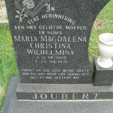 JOUBERT Maria Magdalena Christina Wilhelmina 1905-1975