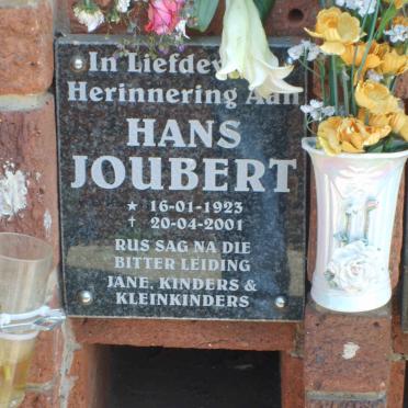 JOUBERT Hans 1923-2001