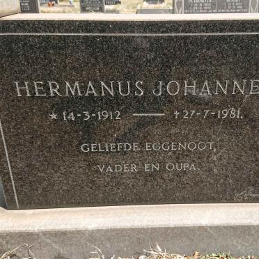 ? Hermanus Johannes 1912-1981 &amp; Susara Susanna E. 1906-1985