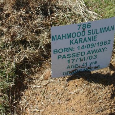 KARANIE Mahmood Suliman 1962-2003