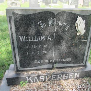 KASPERSEN William A. 1902-1976