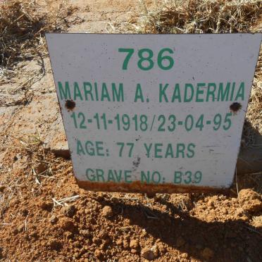 KADERMIA Mariam A. 1918-1995
