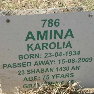 KAROLIA Amina 1934-2009