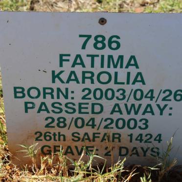 KAROLIA Fatima 2003-2003