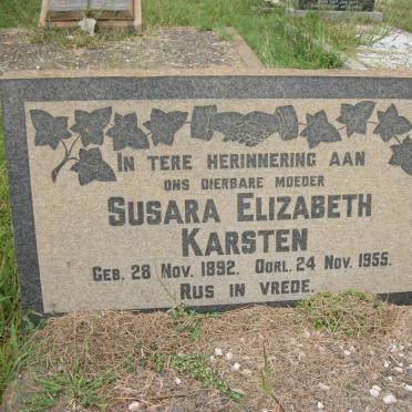 KARSTEN Susara Elizabeth 1892-1955