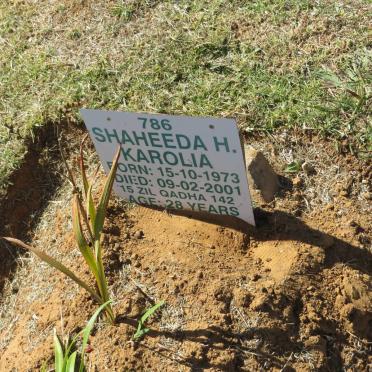 KAROLIA Shaheeda H. 1973-2001