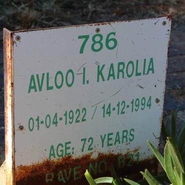 KAROLIA Avloo I. 1922-1994