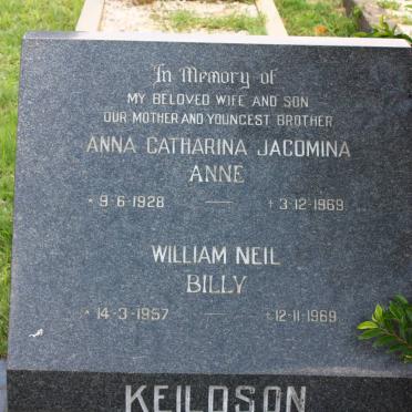 KEILDSON Anna Catharina Jacomina 1928-1969 :: KEILDSON William Niel 1957-1969