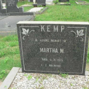 KEMP Martha M. -1975