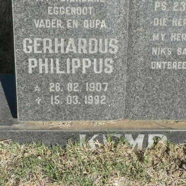KEMP Gerhardus Philippus 1907-1992