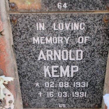 KEMP Arnold 1931-1991