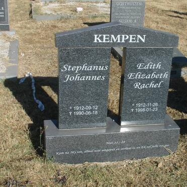 KEMPEN Stephanus Johannes 1912-1990 &amp; Edith Elizabeth Rachel 1912-1998