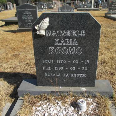 KGOMO Matshele Maria 1970-1999