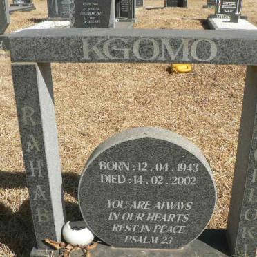 KGOMO Rahab Mamohloli 1943-2002