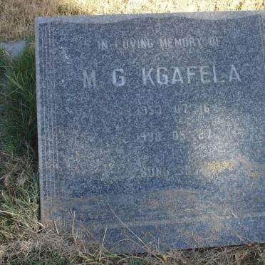KGAFELA M.G. 1953-1998
