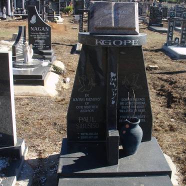 KGOPE Paul Sibusiso 1976-2008