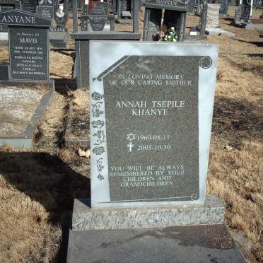 KHANYE Anna Tsepile 1960-2003