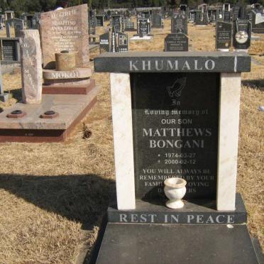 KHUMALO Matthews Bongani 1974-2000