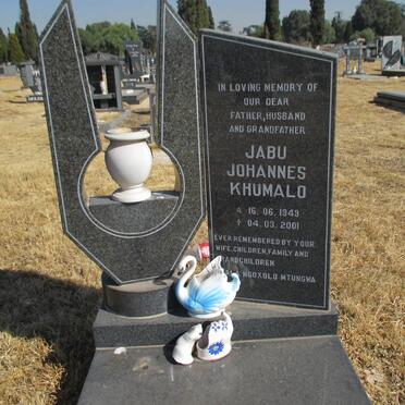 KHUMALO Jabu Johannes 1949-2001