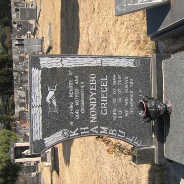 KHAMBULE Nondyebo Griecel 1944-2007