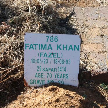 KHAN Fatima 1923-1993
