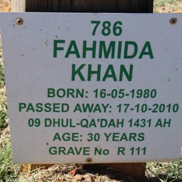 KHAN Fahmida 1980-2010